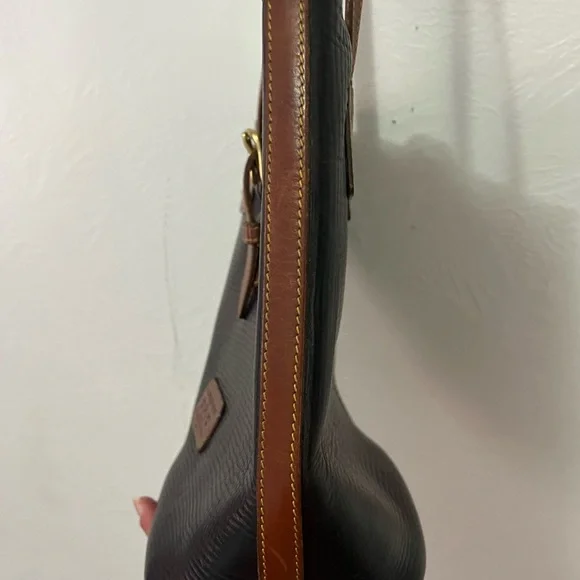 VTG Dooney & Bourke All Weather Leather Norwalk Satchel Bag Brass Hardware USA - Picture 7 of 16